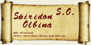 Spiridon Olbina vizit kartica